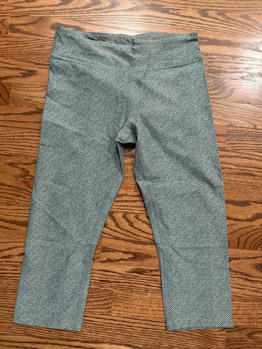 Lou & Grey Diagonal Stripe Knit Leggings - Blue Green